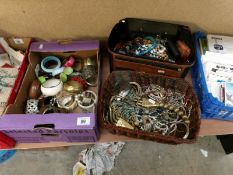 3 large boxes of costume jewellery