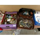 3 large boxes of costume jewellery