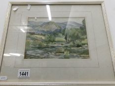 A framed and glazed watercolour 'River Wye' by Steven Bullock