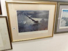 A signed framed and glazed print by Geoff Hunt 'The Dambusters Raid' May 1943