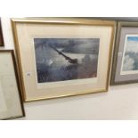 A signed framed and glazed print by Geoff Hunt 'The Dambusters Raid' May 1943