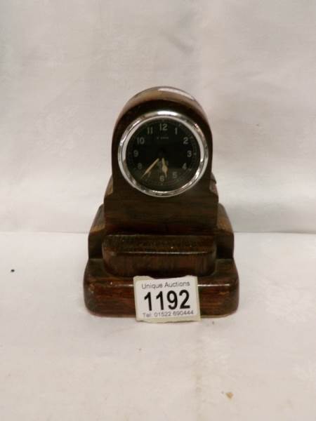 A Smith's car clock adapted as a mantel clock