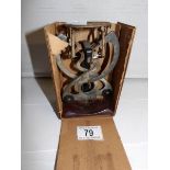 A set of Edwardian postal scales in original distressed box