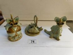 3 'Yare' pottery dragons