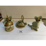 3 'Yare' pottery dragons