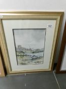 A watercolour 'Old Hartlepool' by T H Smith