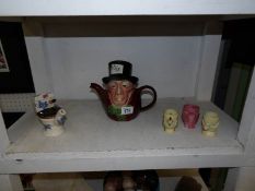A Tony Wood Mad Hatter teapot,