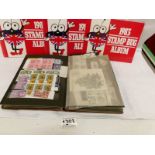 3 stamp albums including many Gb mint,