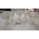 5 glass stork egg cups