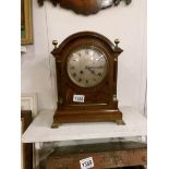 An Asprey mahogany mantel clock