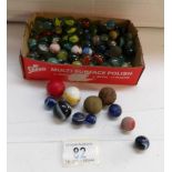 A quantity of vintage and other marbles