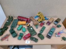 A collection of Dinky and other playworn die cast models