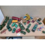 A collection of Dinky and other playworn die cast models