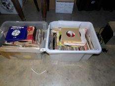 2 boxes of 45 rpm records