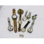 A collection of watches including Ingersol pocket watch,