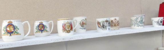 10 commemorative mugs and beakers including rare Victorian examples