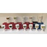 A set of 12 Royal Doulton 12 days of Christmas goblets,