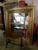 A large superb quality heavy gilt framed mirror