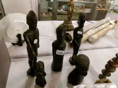 A quantity of African tribal figures