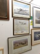 3 framed and glazed limited edition military aviation prints including 'Prepared' by Gordon Beecham