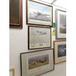 3 framed and glazed limited edition military aviation prints including 'Prepared' by Gordon Beecham