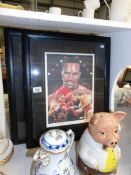2 limited edition prints being Evander Holyfiled and Marvin Hagler (both signed but possibly