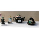 A Wade Andy Capp teapot, toast rack,