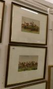 A pair of 1920/30's signed watercolour paintings of 'A day at the races' (possibly Lincoln) by R