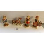 4 Goebel figurines including rare Bambi group