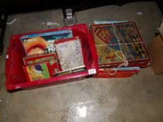 A box of old games including Magic Robot