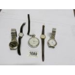 A quantity of watches including Seiko and Tissot