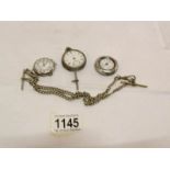 A silver pocket watch a/f,