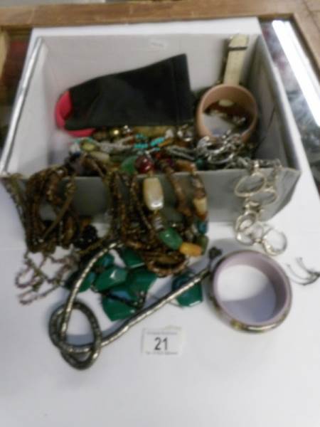 A box of costume jewellery