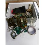 A box of costume jewellery