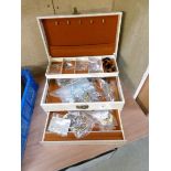 A jewellery box and contents