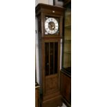A good quality modern oak Grandmother clock