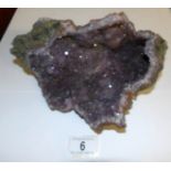 A large piece of natural amethyst