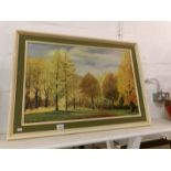 An original oil on canvas 'Forestral scene' signed Vandek