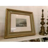 A framed and glazed oil painting 'Shoreline with Windmill' signed Harg Van Dongen