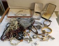 A mixed lot of jewellery and watches