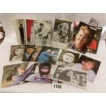 A quantity of postcards including signed Winston Churchill etc