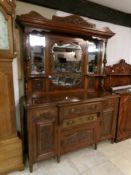 A large Victorian mahogany mirror backed sideboard