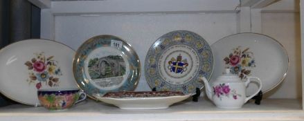 A mixed lot of plates etc