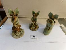 3 'Yare' pottery dragons