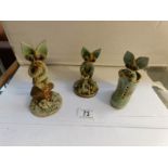 3 'Yare' pottery dragons