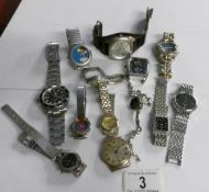 A mixed lot of watches including Tag Heuer