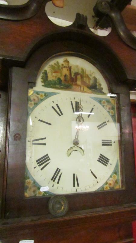 An oak 30 hour long case clock - Image 2 of 3