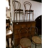 A set of 4 bentwood chairs