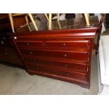 A Stag 2 over 3 mahogany chest of drawers