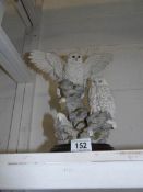 A County Artist's white owl figure 'Broken Dreams'